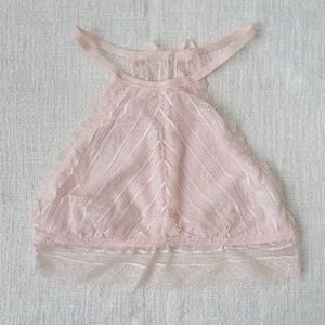 Aerie baby pink lace bralette